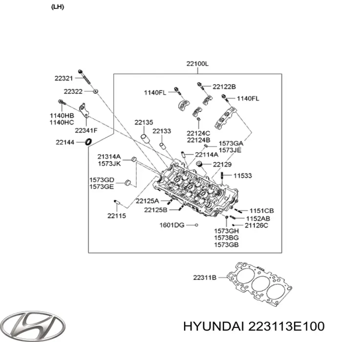 Прокладка головки блока циліндрів (ГБЦ), ліва Hyundai/Kia 223113E100 ціна, від 19.34 USD