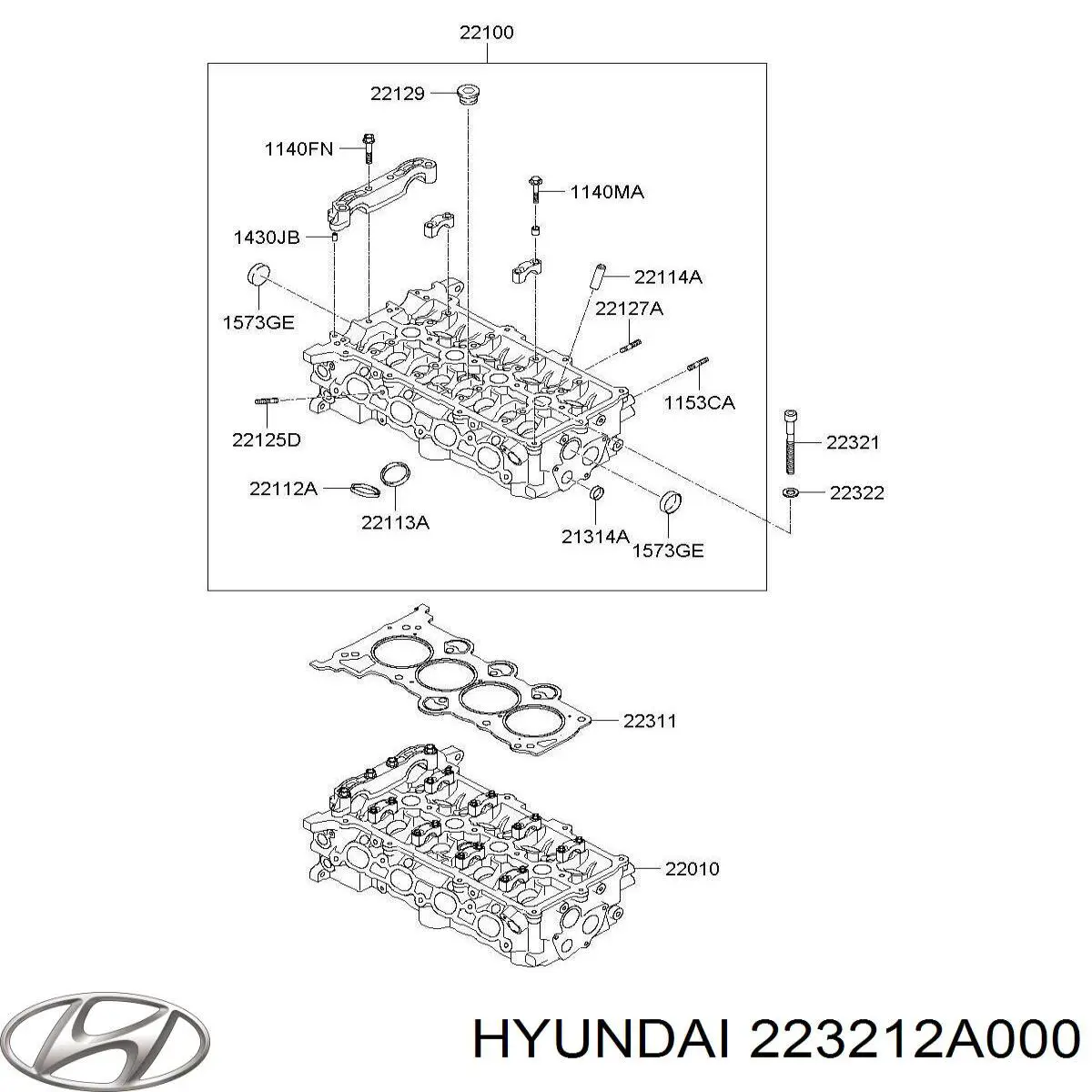 Купити 223212A000 Hyundai/Kia Болт гбц