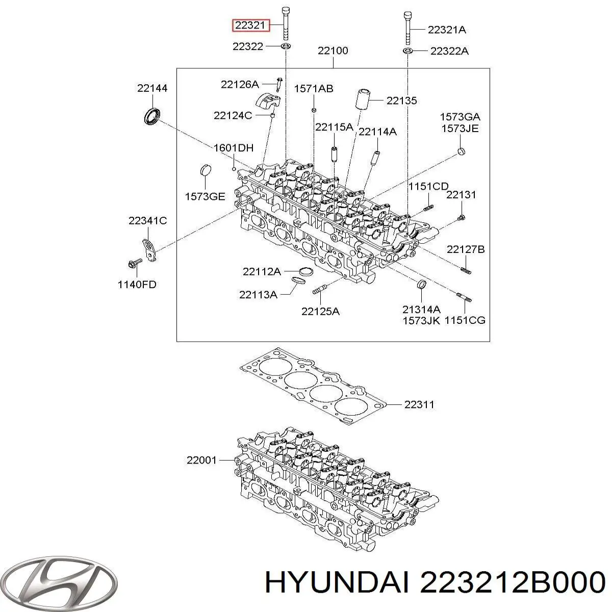 Купити Болт ГБЦ KIA Rio III UB