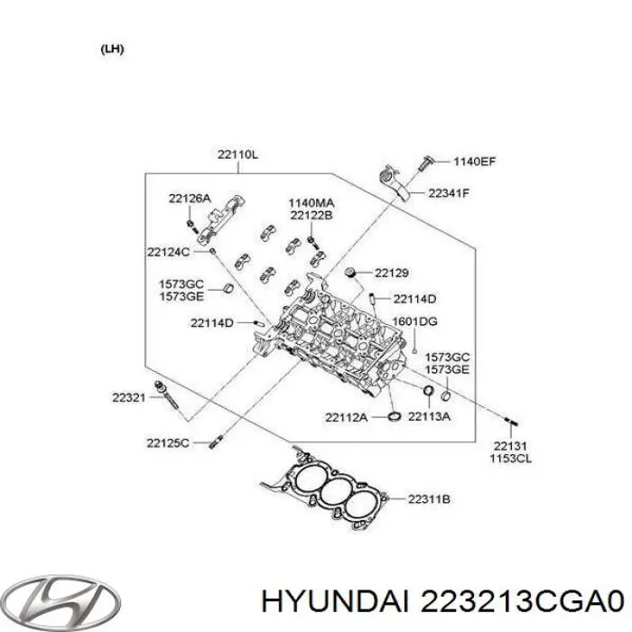 Болт головки блока циліндрів, ГБЦ Hyundai/Kia 223213CGA0 ціна, від 3.50 USD