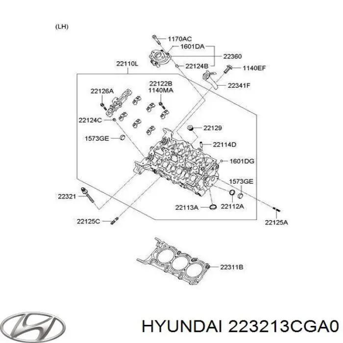 Болт головки блока циліндрів, ГБЦ Hyundai/Kia 223213CGA0 ціна, від 3.37 USD