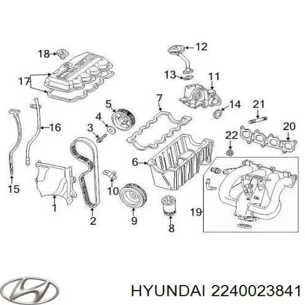 Кришка клапанна Hyundai/Kia 2240023841 ціна, від 63.54 USD