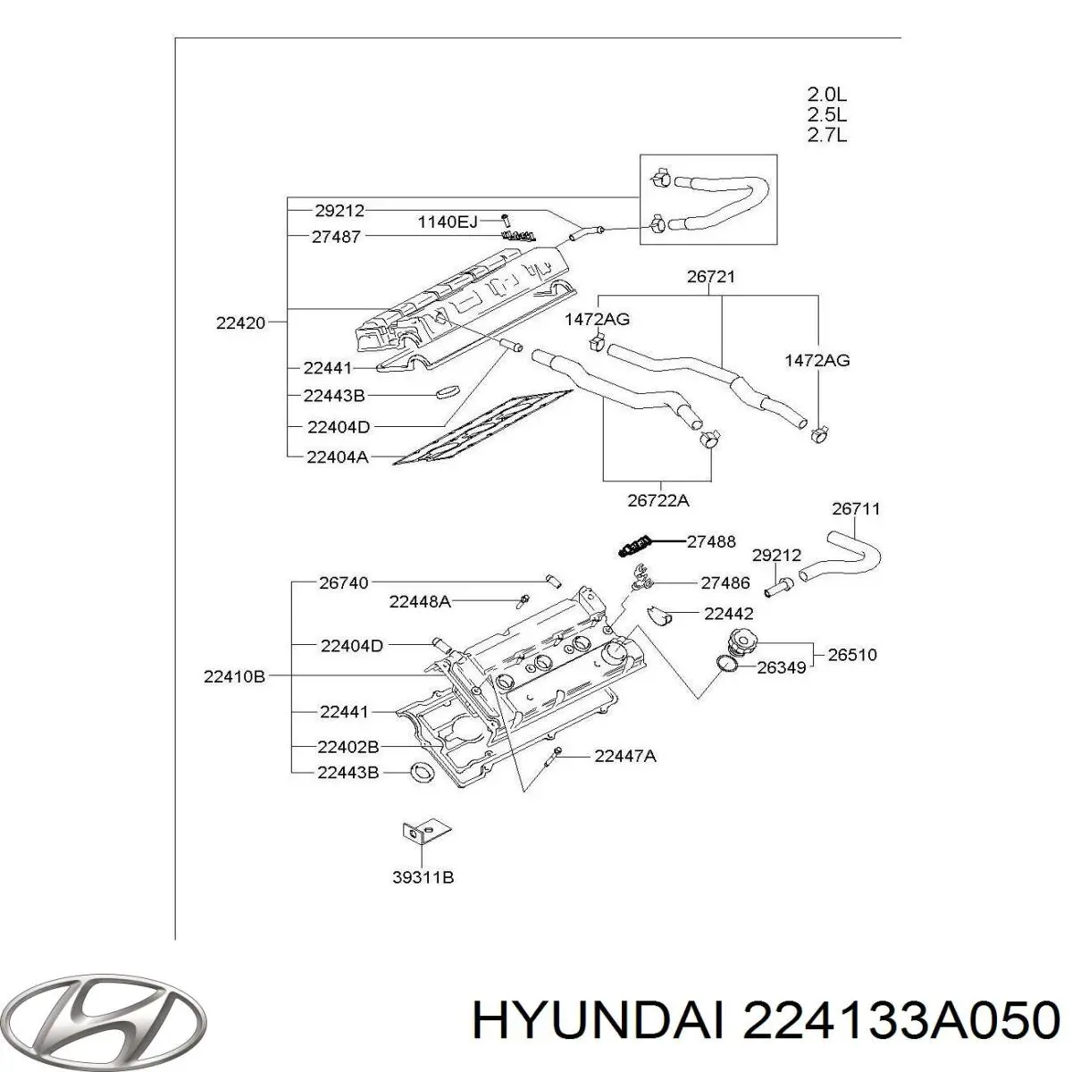  Hyundai/Kia 224133A050 ціна, від 18.40 USD