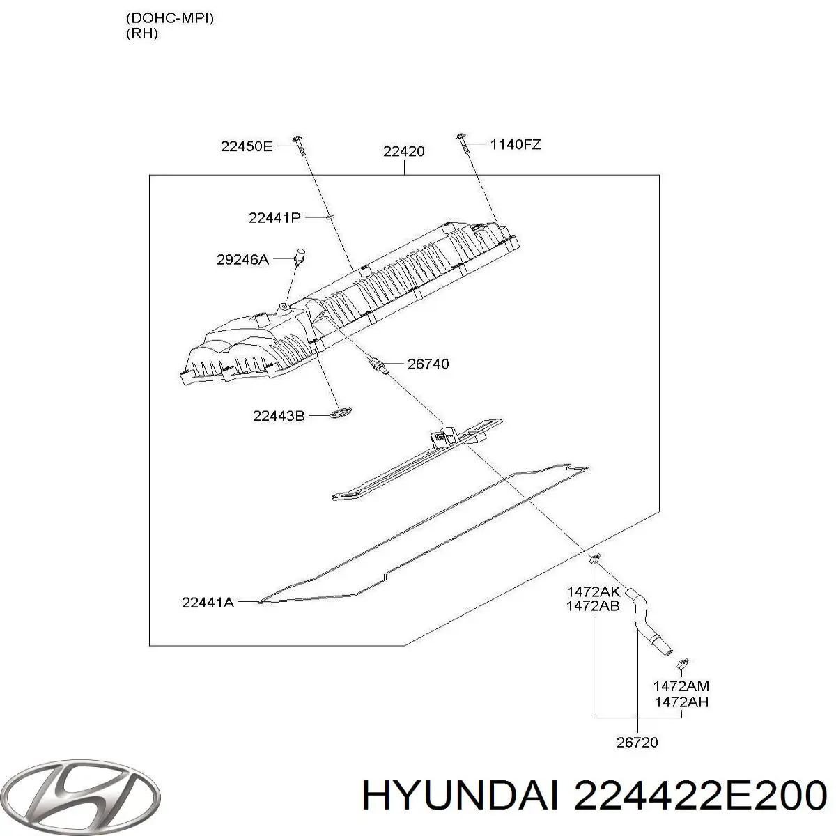  Hyundai/Kia 224422E200 ціна, від 9.67 USD