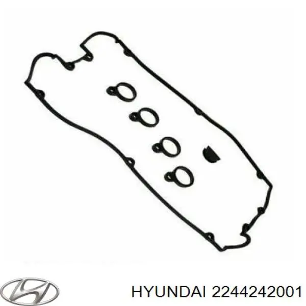 2244242001 Hyundai/Kia прокладка клапанної кришки двигуна, задній сегмент