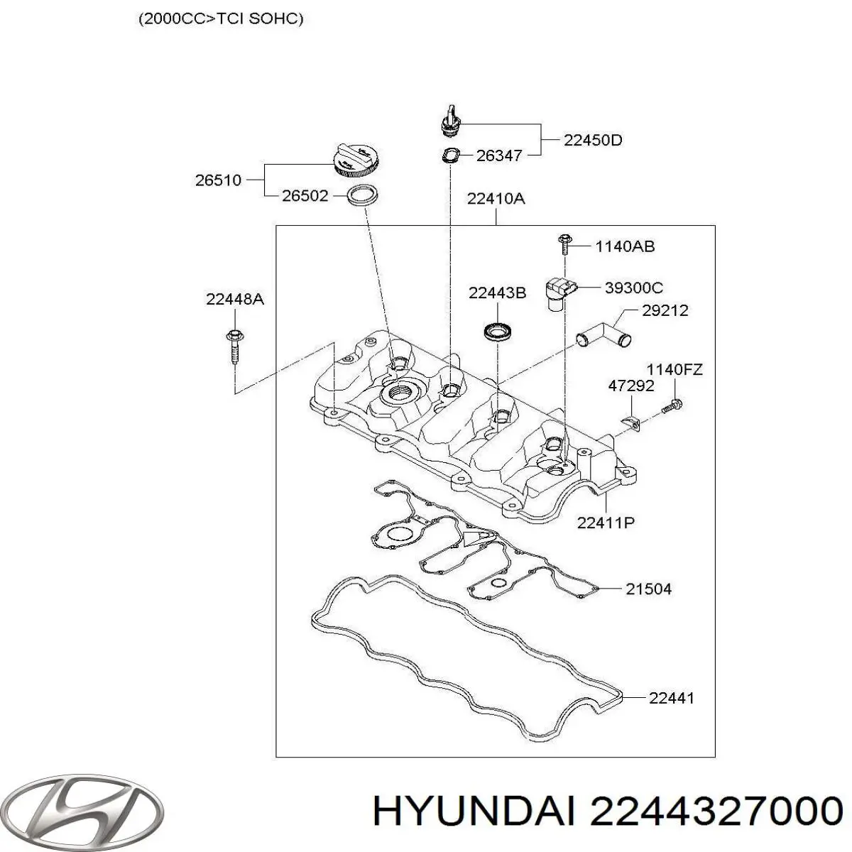  Кільце ущільнювальне свічкового колодязя Hyundai Grandeur 