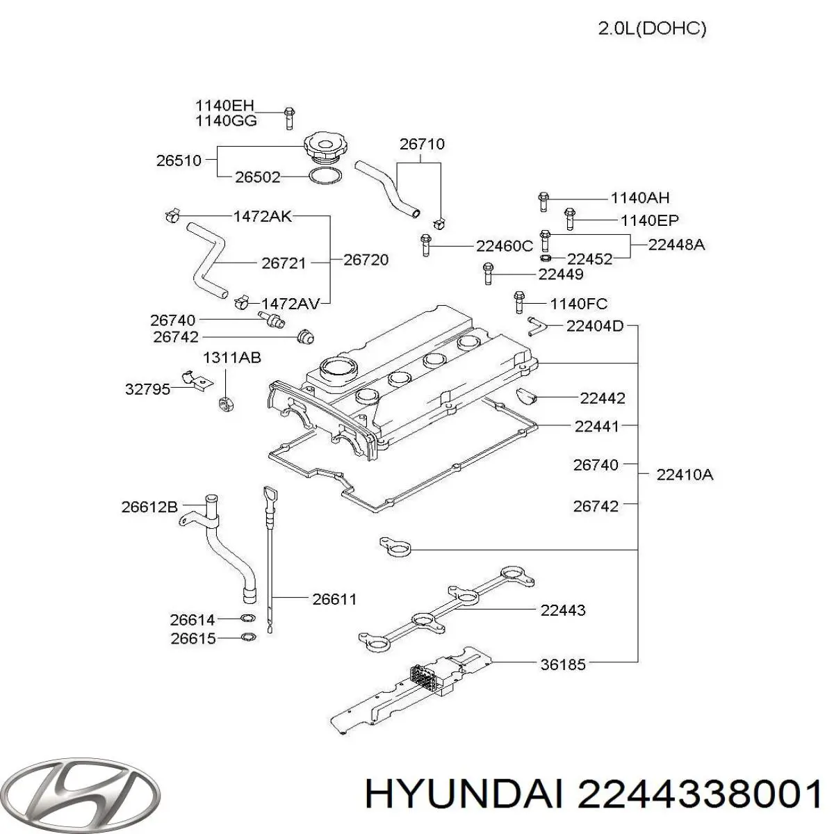 Кільце ущільнювальне свічкового колодязя Hyundai/Kia 2244338001 ціна, від 2.13 USD
