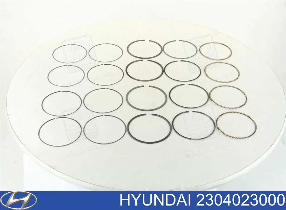 Кільця поршневі комплект на мотор, STD. Hyundai/Kia 2304023000 ціна, від 19.42 USD