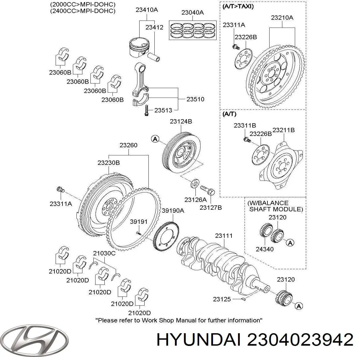  Hyundai/Kia 2304023942 ціна, від 64.34 USD