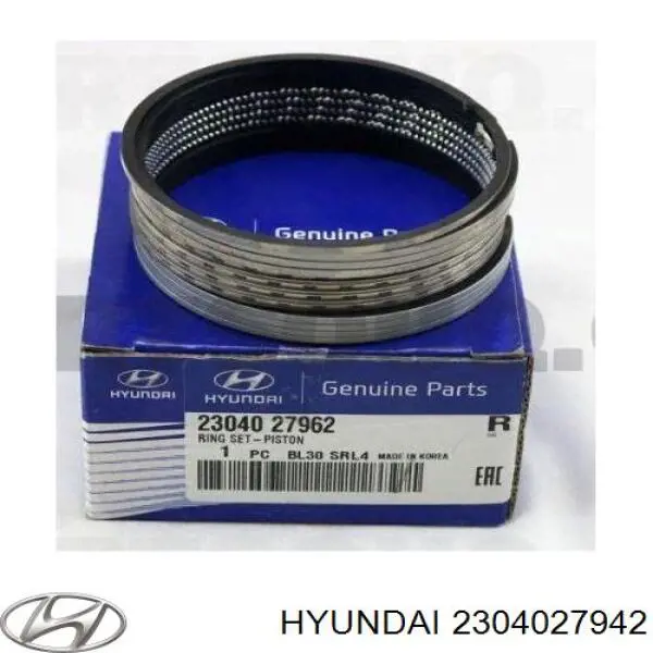 Кільця поршневі комплект на мотор, 2-й ремонт (+0,50) на Hyundai Grandeur (TG)