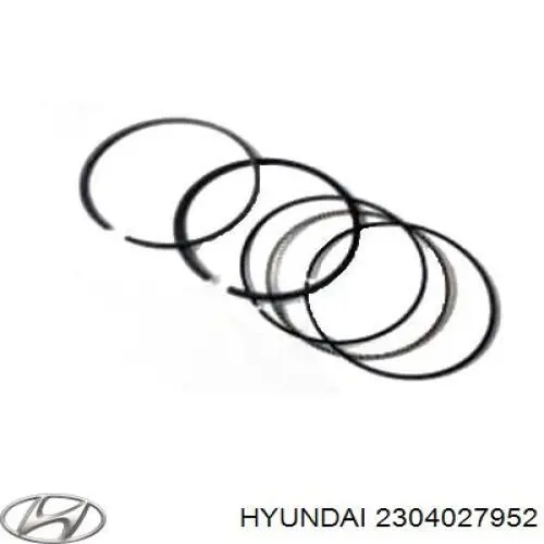 Купити 2304027952 Hyundai/Kia Кільця поршневі комплект на мотор, 2-й ремонт (+0,50)