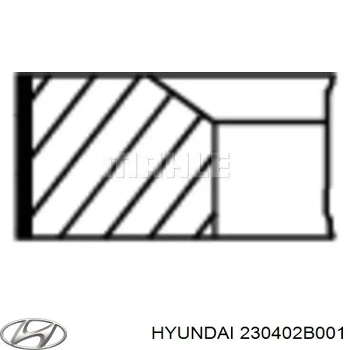 230402B001 Hyundai/Kia кільця поршневі комплект на мотор, std.