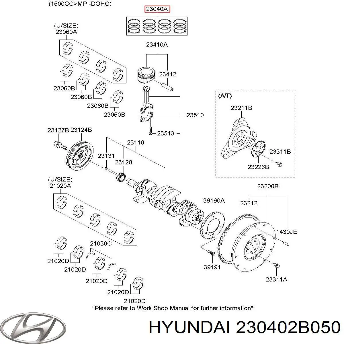  Кільця поршневі на 1 циліндр, STD. KIA Ceed 