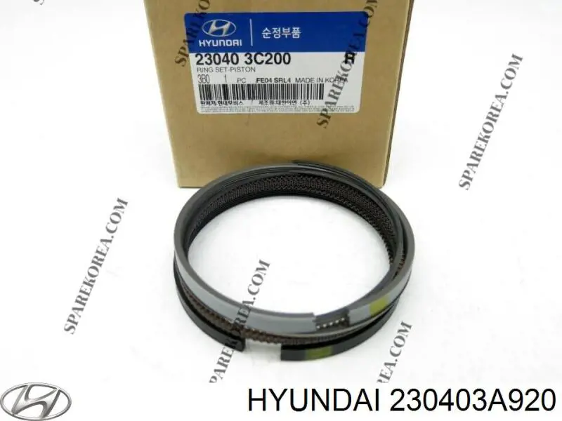 Кільця поршневі комплект на мотор, 2-й ремонт (+0,50) Hyundai IX55 (Хендай Іх55)