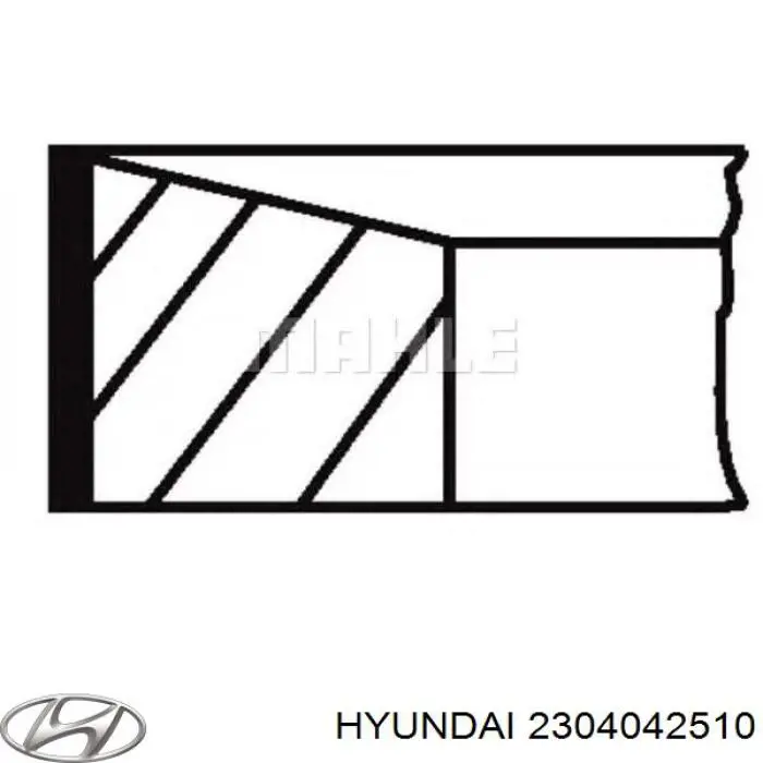 Кільця поршневі комплект на мотор, STD. Hyundai Terracan (HP) (Хендай Терракан)