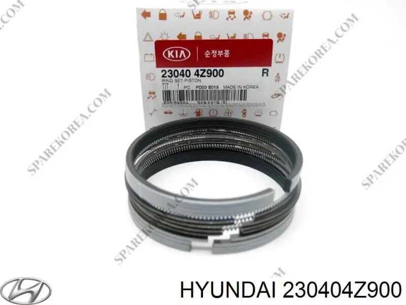 230404Z900 Hyundai/Kia кільця поршневі комплект на мотор, std.