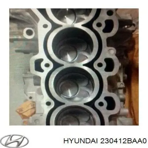 Купити 230412BAA0 Hyundai/Kia Поршень з пальцем без кілець, стандарт