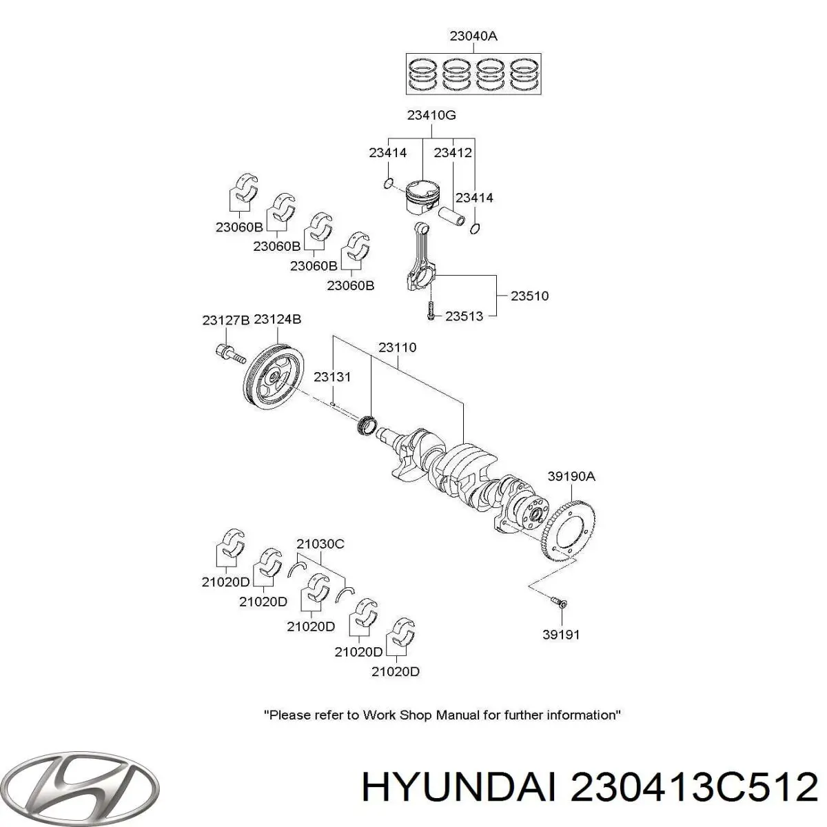  Hyundai/Kia 230413C512 ціна, від 55.37 USD