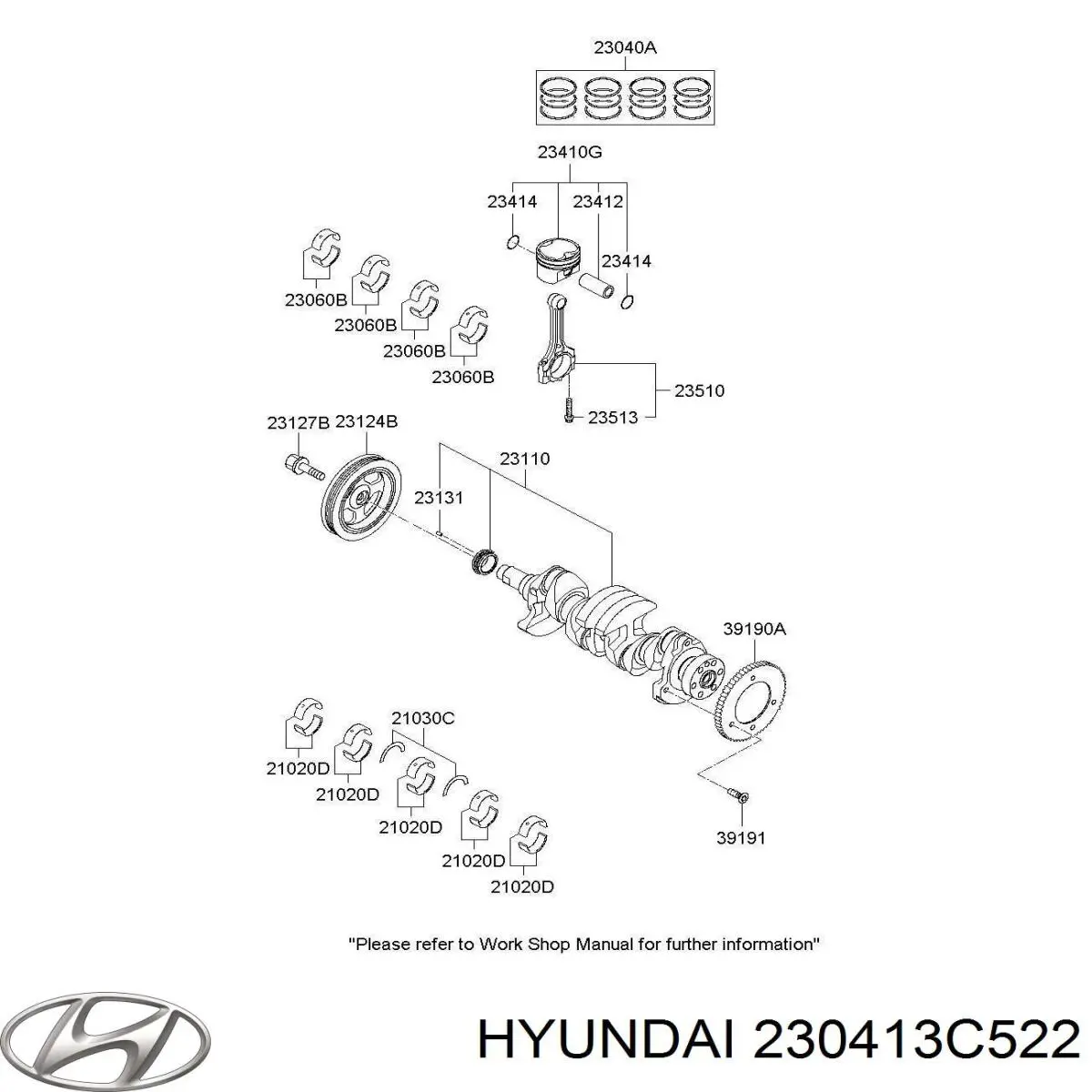  Hyundai/Kia 230413C522 ціна, від 55.25 USD