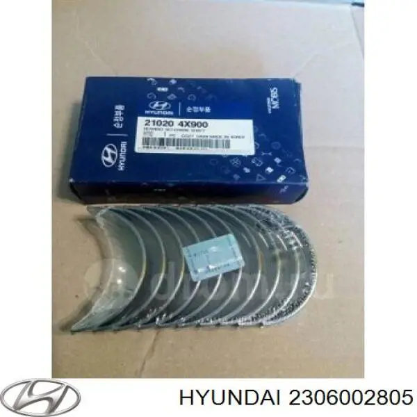 2306002805 Hyundai/Kia вкладиші колінвала, шатунні, комплект, стандарт (std)