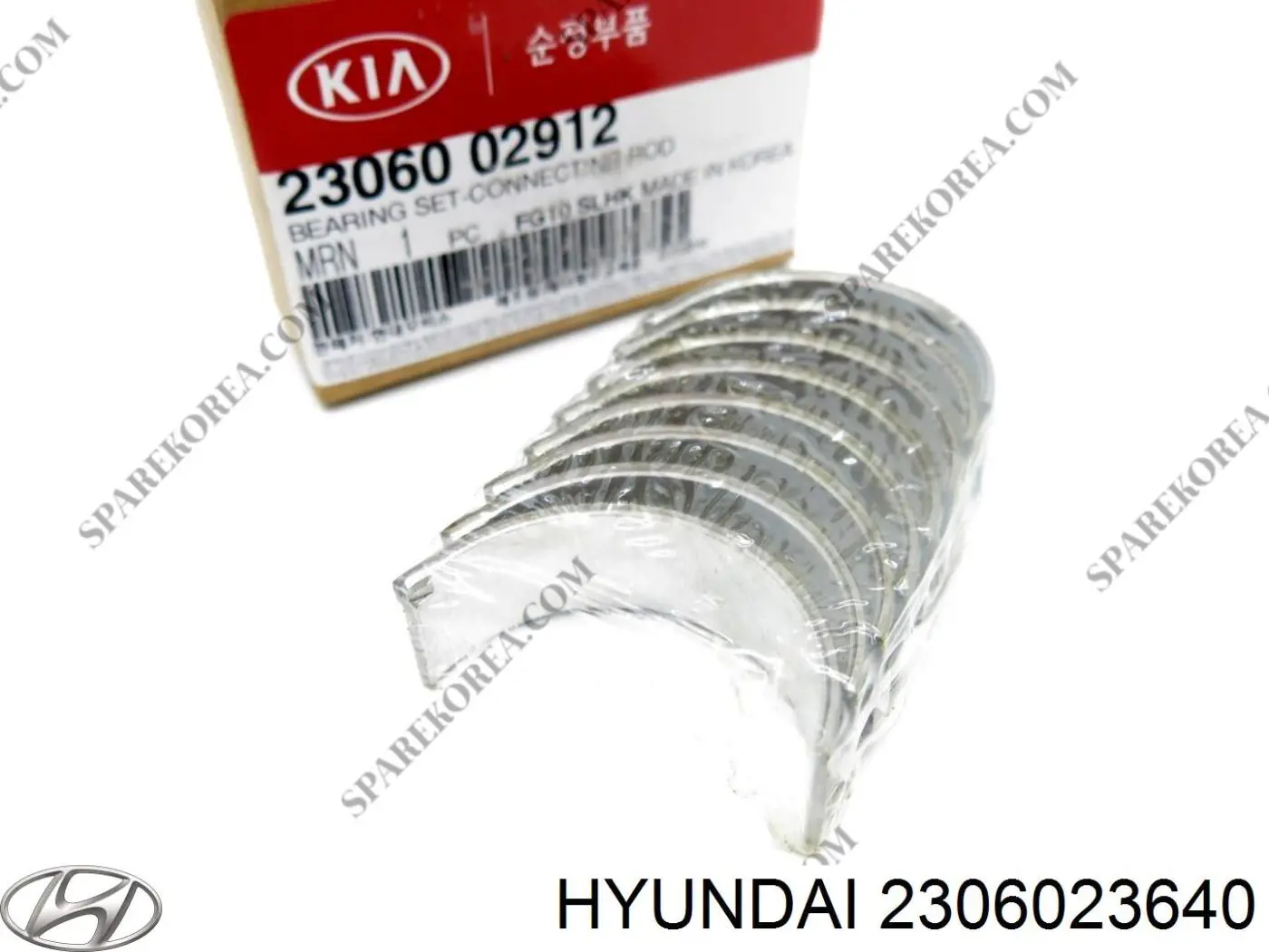 2306023630 Hyundai/Kia вкладиші колінвала, шатунні, комплект, стандарт (std)
