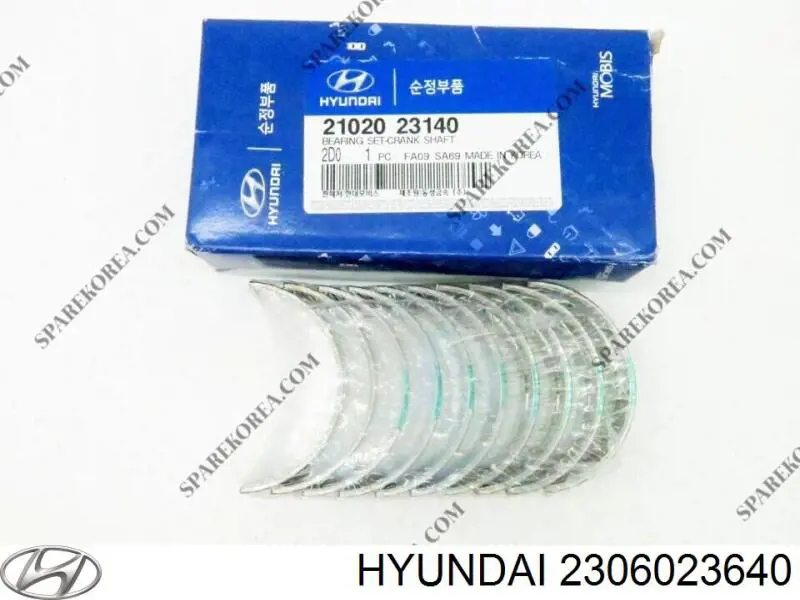 Купити 2306023630 Hyundai/Kia Вкладиші коленвала шатунні