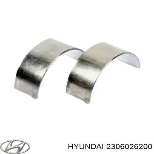 2306026200 Hyundai/Kia вкладиші колінвала, шатунні, комплект, стандарт (std)