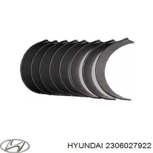 2306027922 Hyundai/Kia вкладиші колінвала, шатунні, комплект, стандарт (std)