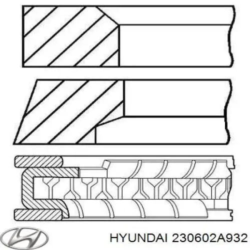 Купити 230602A931 Hyundai/Kia Вкладиші коленвала шатунні