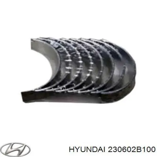 Вкладиші колінвала, шатунні, комплект, 1-й ремонт (+0,25) 230602B100 Hyundai/Kia