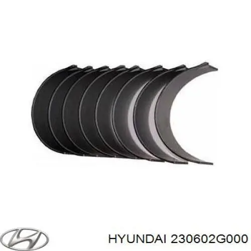 230602G000 Hyundai/Kia вкладиші колінвала, шатунні, комплект, стандарт (std)