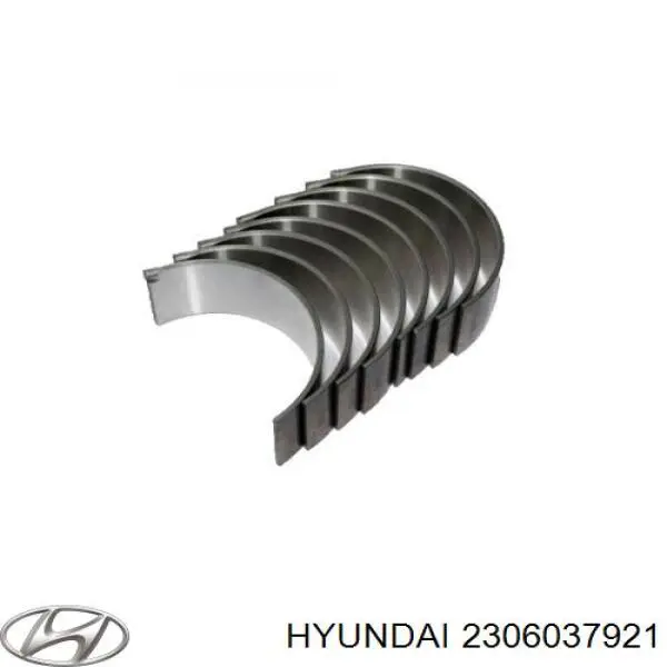 2306037921 Hyundai/Kia вкладиші колінвала, шатунні, комплект, 1-й ремонт (+0,25)