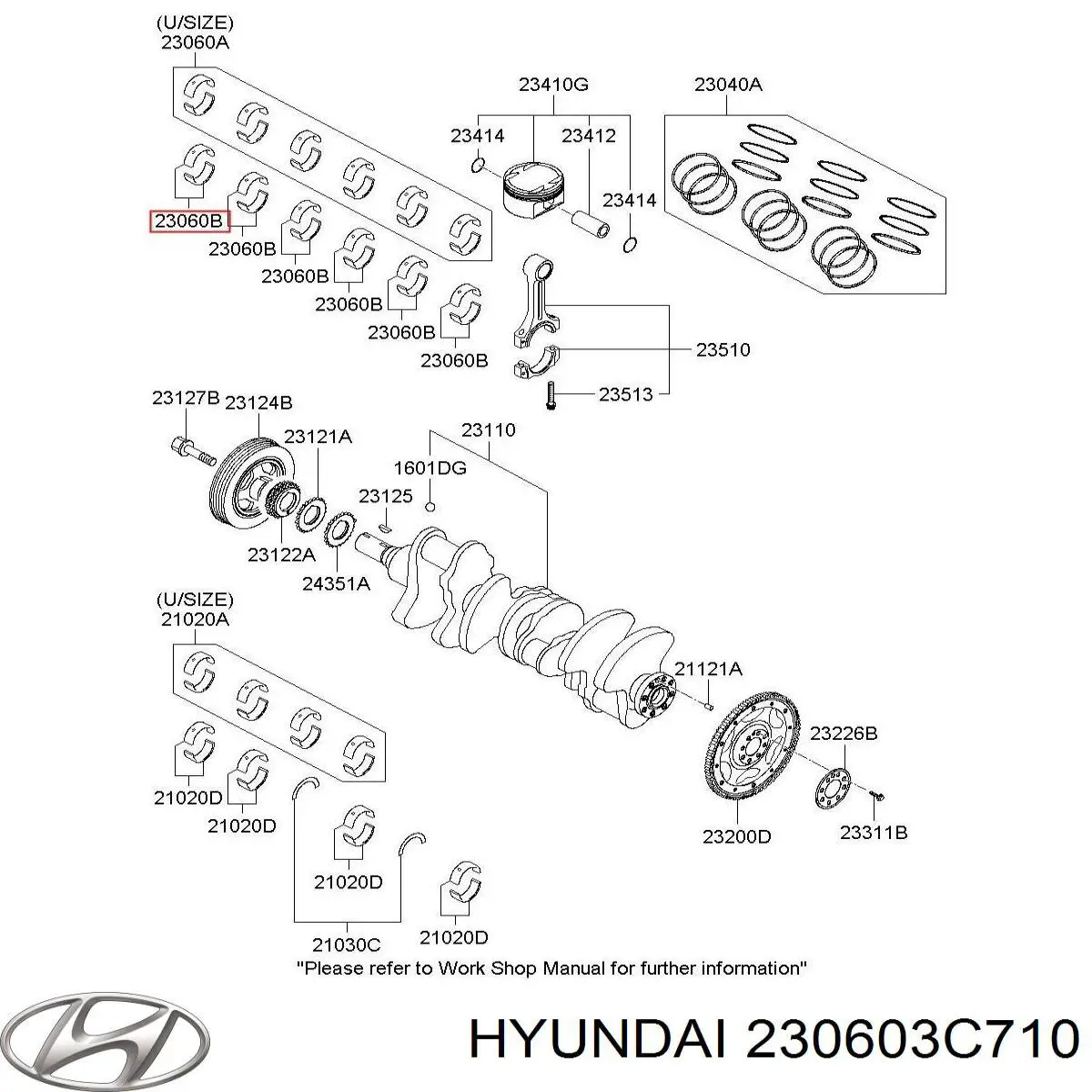230603C710 Hyundai/Kia Підшипник шатуна