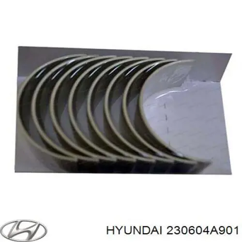 Купити 230604A921 Hyundai/Kia Вкладиші колінвалу, шатунні, комплект, 4-й ремонт (+1,00)