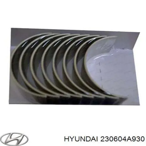 230604A930 Hyundai/Kia вкладиші колінвала, шатунні, комплект, 1-й ремонт (+0,25)