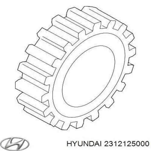 Зірочка приводу коленвала двигуна Hyundai/Kia 2312125000 ціна, від 23.86 USD