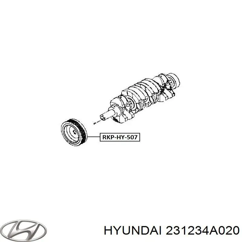 231234A020 Hyundai/Kia шків колінвала