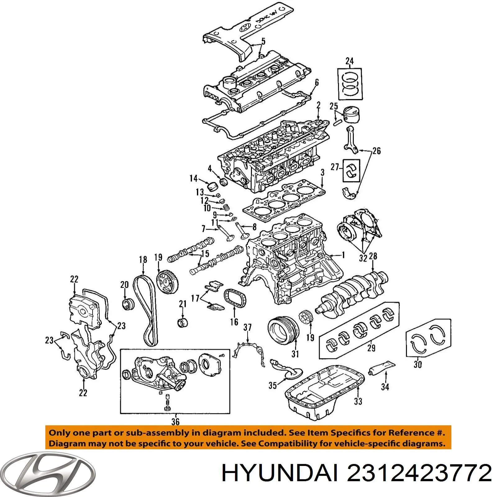 Купити 2312423772 Hyundai/Kia Шків колінчастого вала