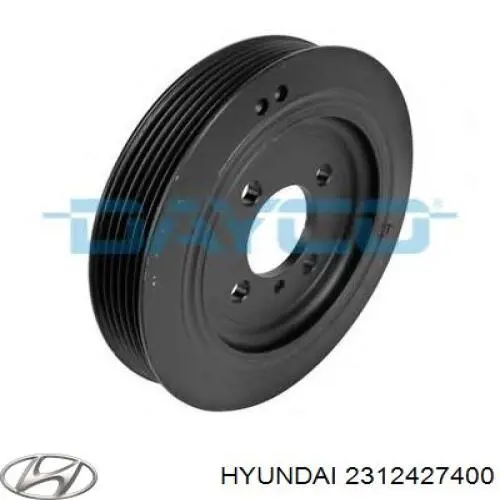 Купити 2312427400 Hyundai/Kia Шків колінчастого вала