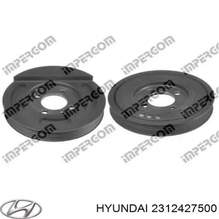 Купити 2312427500 Hyundai/Kia Шків колінчастого вала