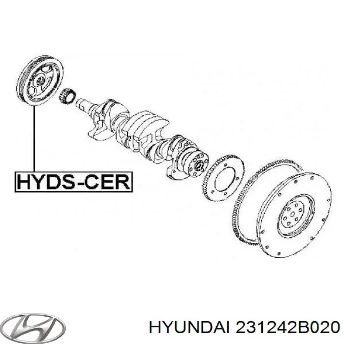231242B020 Hyundai/Kia шків колінвала