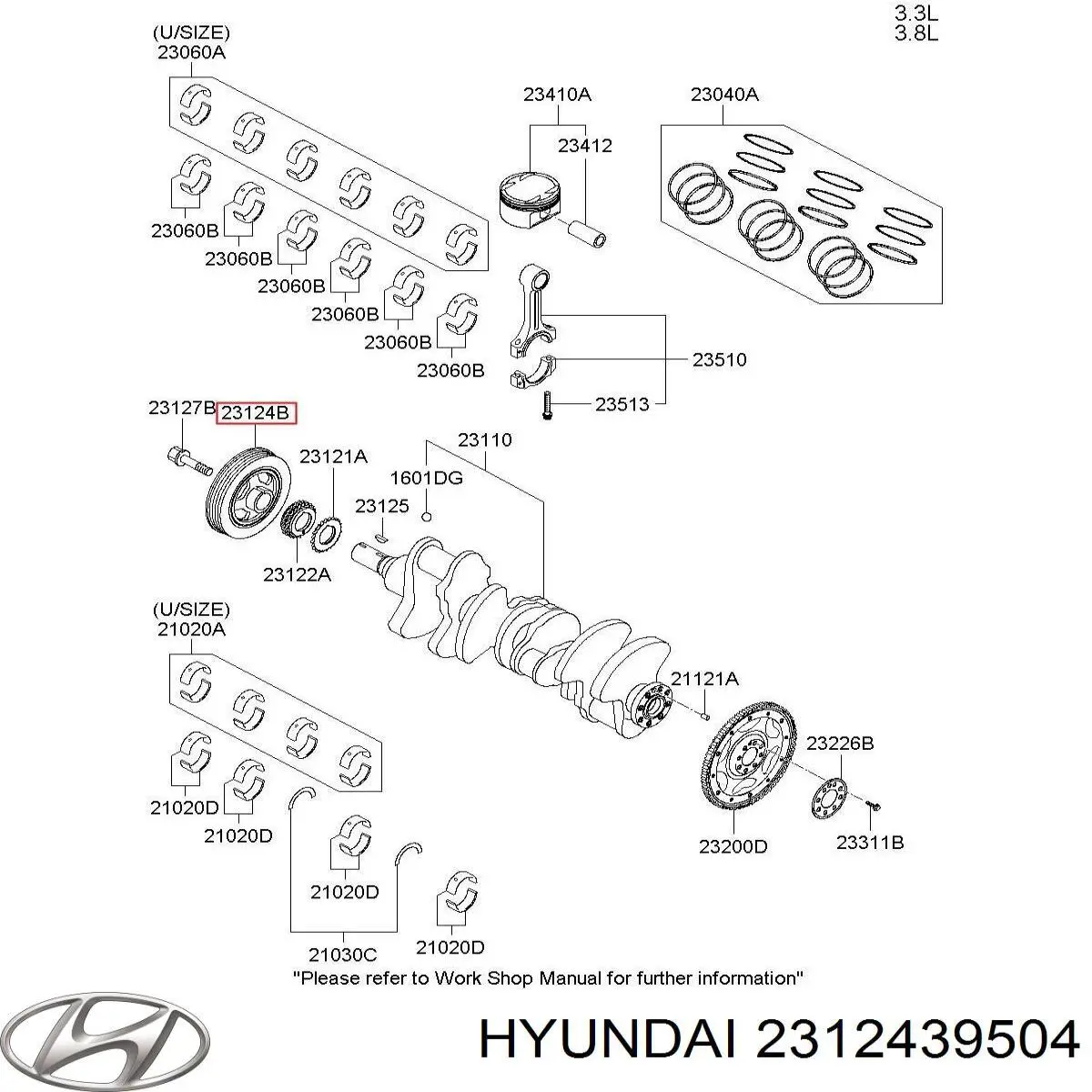 2312439504 Hyundai/Kia шків колінвала