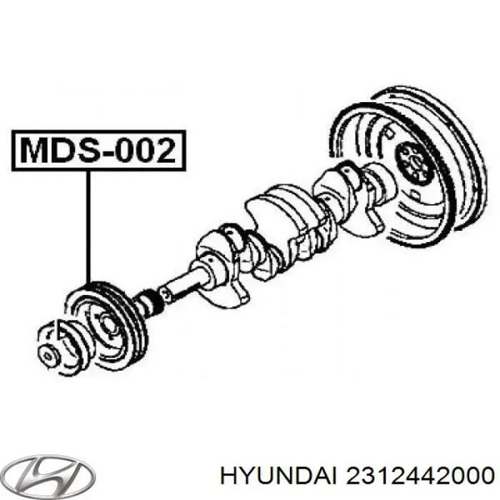 Купити 2312442000 Hyundai/Kia Шків колінчастого вала