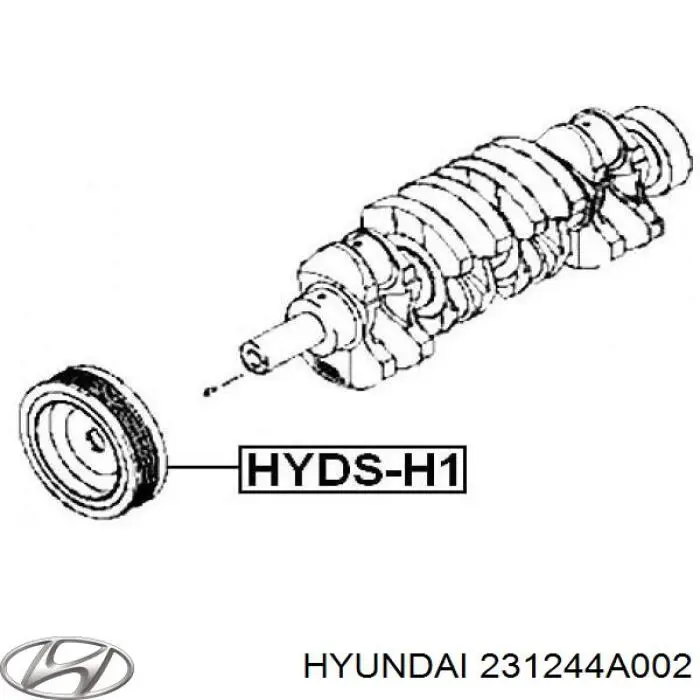 Шків колінвала (демпфер ) Hyundai/Kia 231244A002 ціна, від 12.67 USD