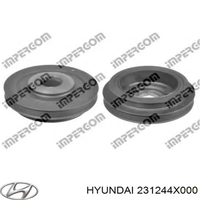 Шків колінвала (демпфер ) Hyundai/Kia 231244X000 ціна, від 47.51 USD