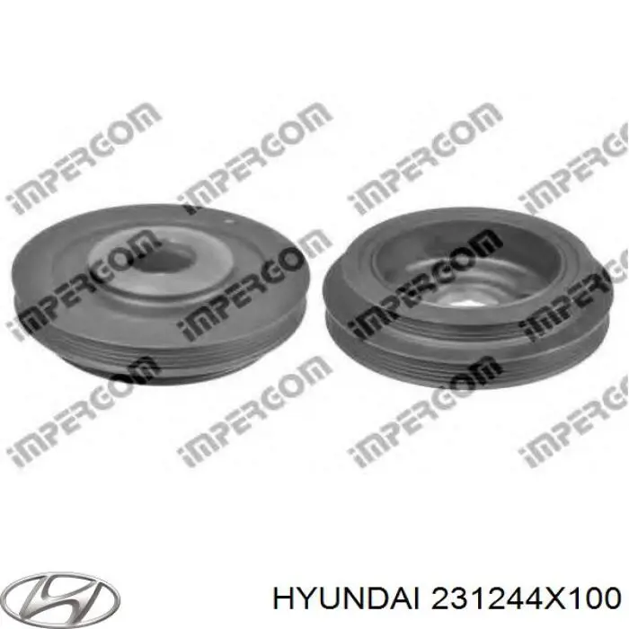 231244X100 Hyundai/Kia шків колінвала