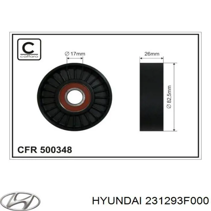 231293F000 Hyundai/Kia Ролик натяжителя ременя агрегатів