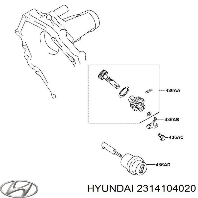  Hyundai/Kia 2314104020 ціна, від 23.59 USD