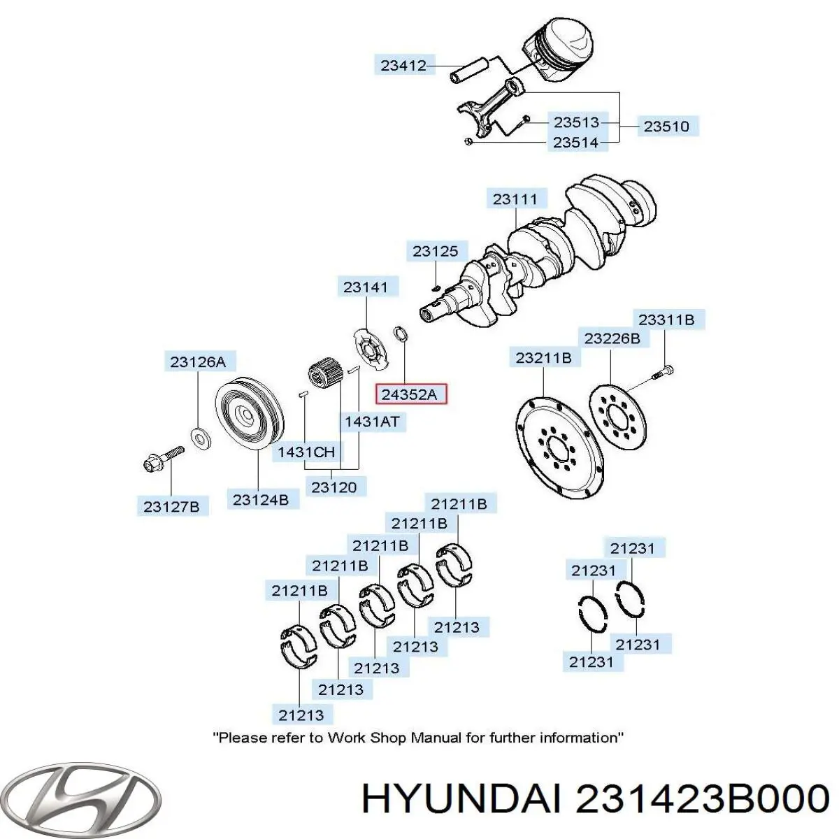  Hyundai/Kia 231423B000 ціна, від 7.93 USD
