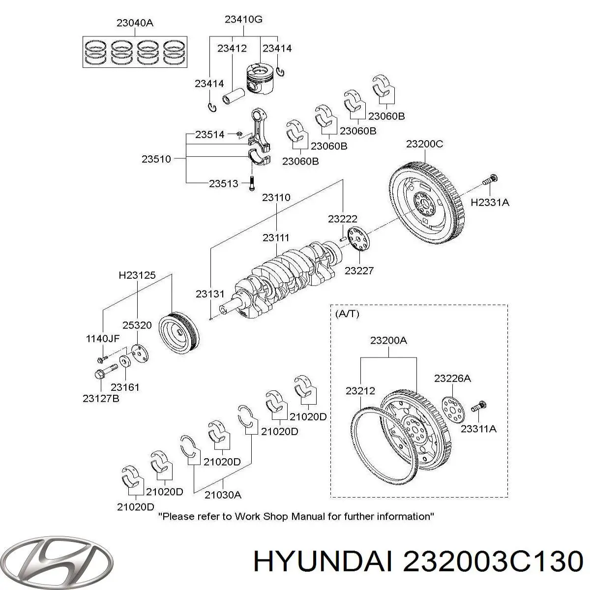 Маховик двигуна Hyundai/Kia 232003C140 ціна, від 19.05 USD
